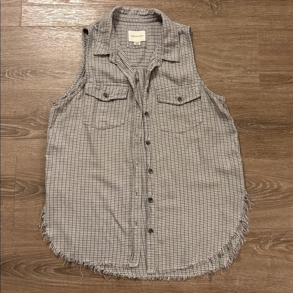 American Eagle Sleeveless Flannel Tank Woman’s sz xs